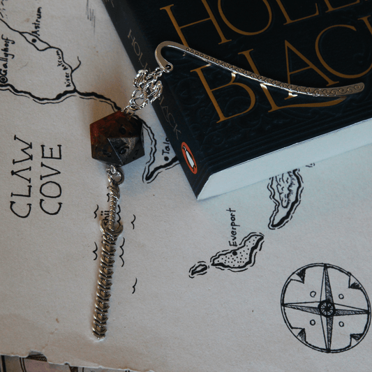 Fireball Metal Bookmark with Dice