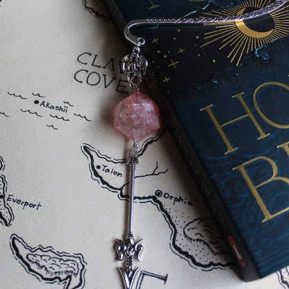Elven Sword Bookmark with Dice