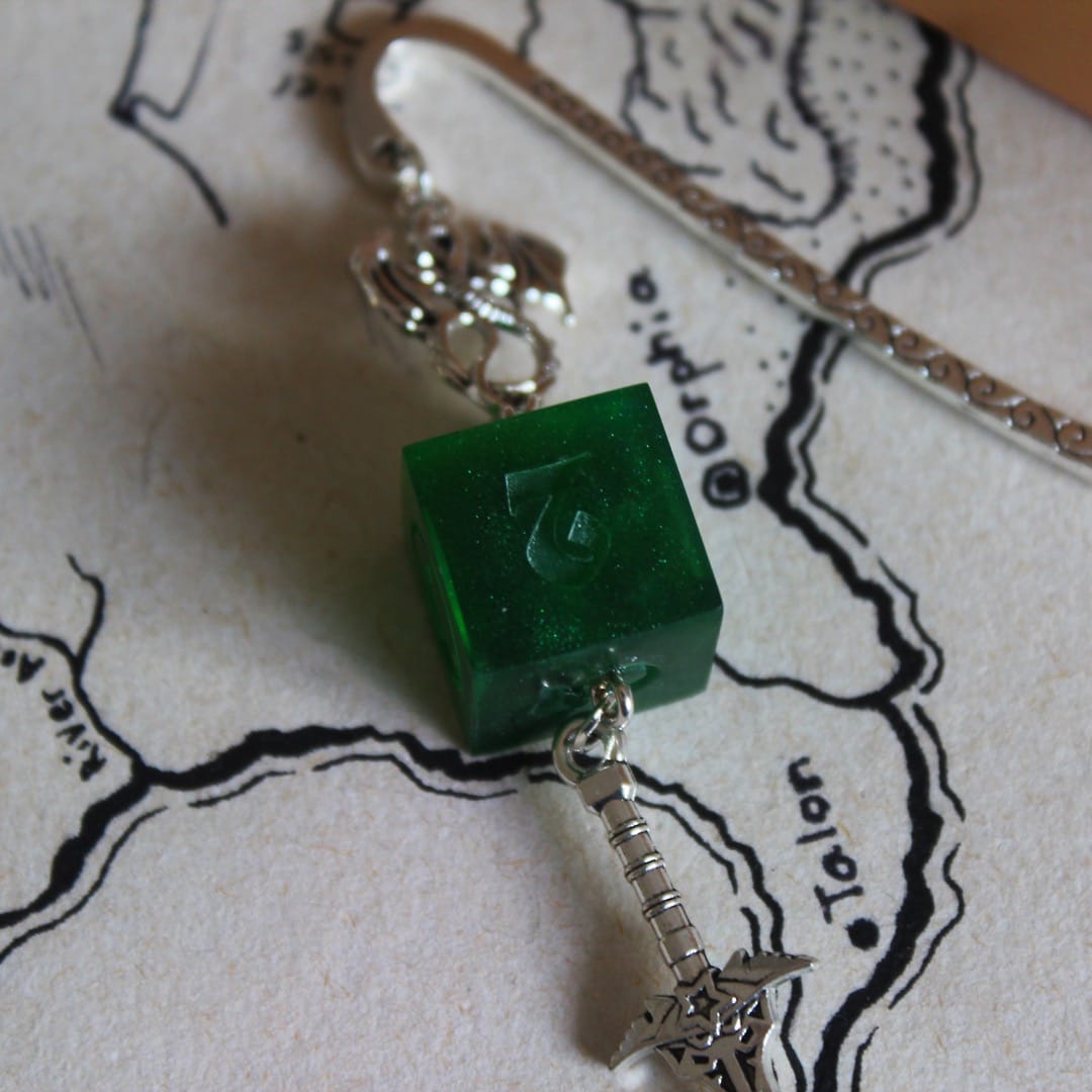 Kael Bookmark with Dice