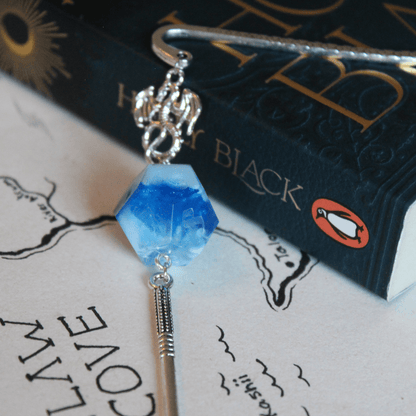 Frozen River Metal Bookmark with Dice