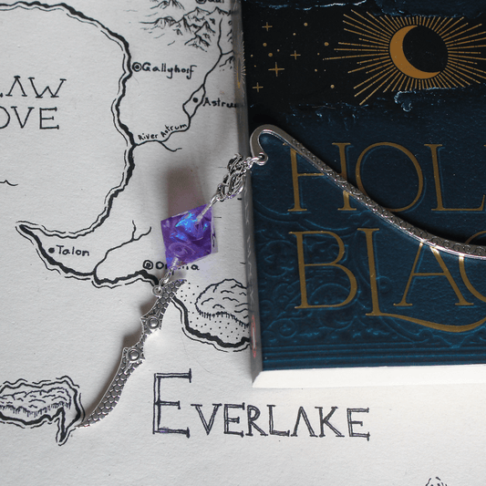 Little Lilac Metal Bookmark with Dice