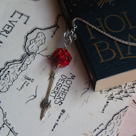 Scorned Heart Metal Bookmark with Dice