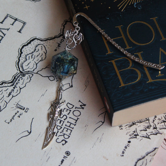 Fae of the Garden Metal Bookmark with Dice