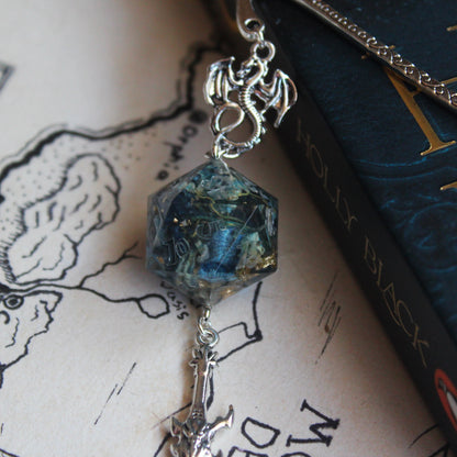 Fae of the Garden Metal Bookmark with Dice