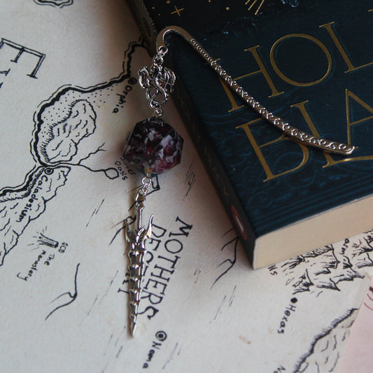 Royal Aura Metal Bookmark with Dice