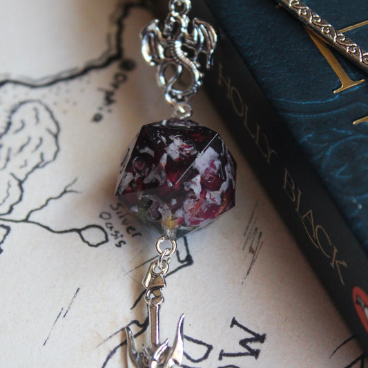 Royal Aura Metal Bookmark with Dice