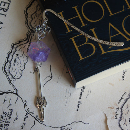 Lavender Dreams Metal Bookmark with Dice