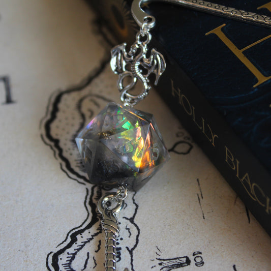 Magical Puff of Smoke Metal Bookmark with Dice