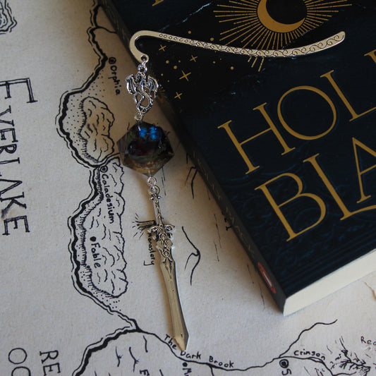 Secret Garden & Butterflies Metal Bookmark with Dice