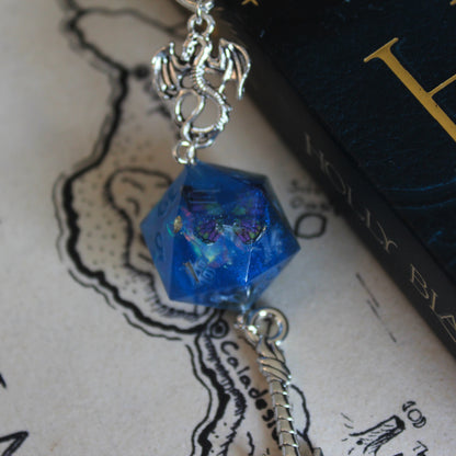 Moonlight Dance Metal Bookmark with Dice