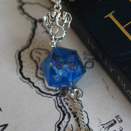 Moonlight Dance Metal Bookmark with Dice