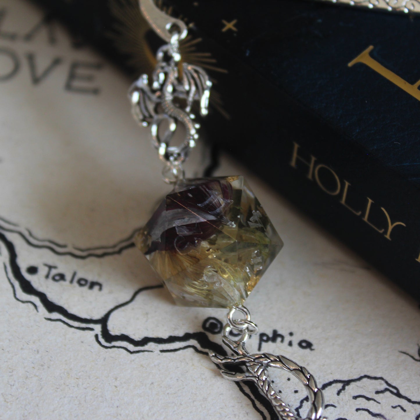 The Flowering Hour Metal Bookmark with Dice