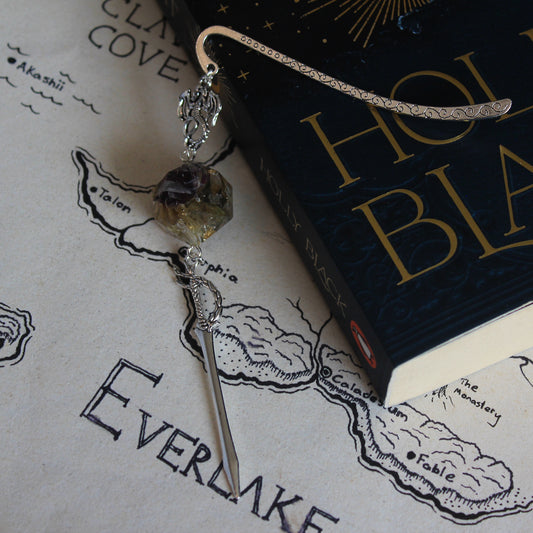 The Flowering Hour Metal Bookmark with Dice