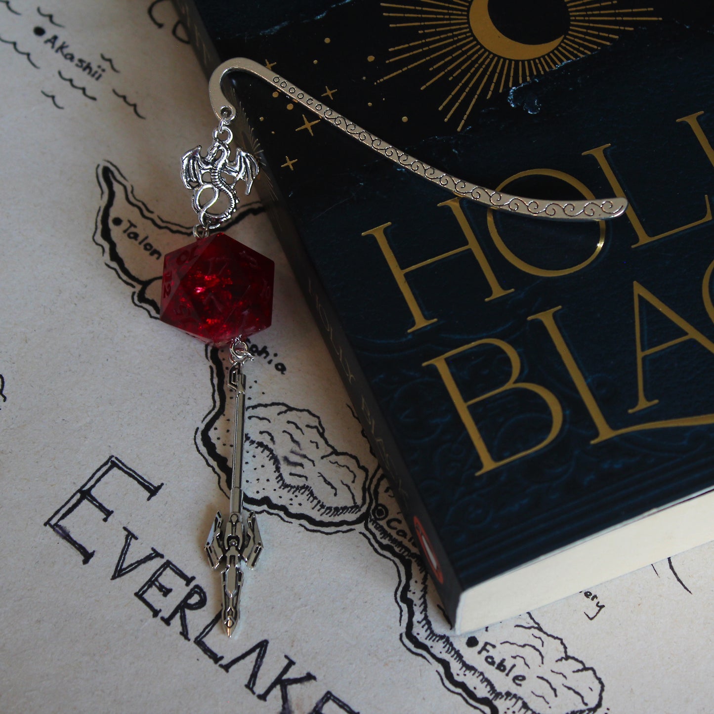 The King's Crown Metal Bookmark with Dice