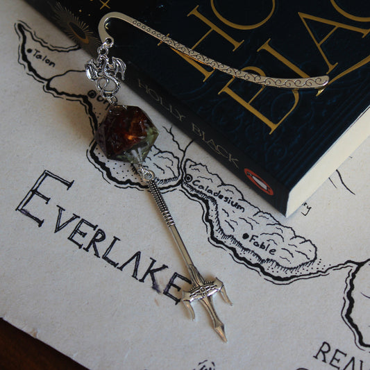 Petal Whisperer Metal Bookmark with Dice