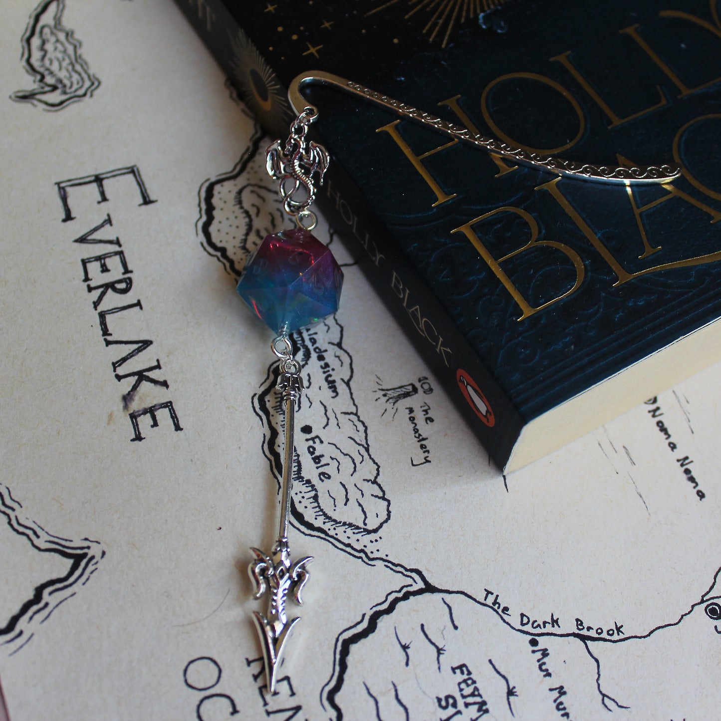 Lollypop Metal Bookmark with Dice