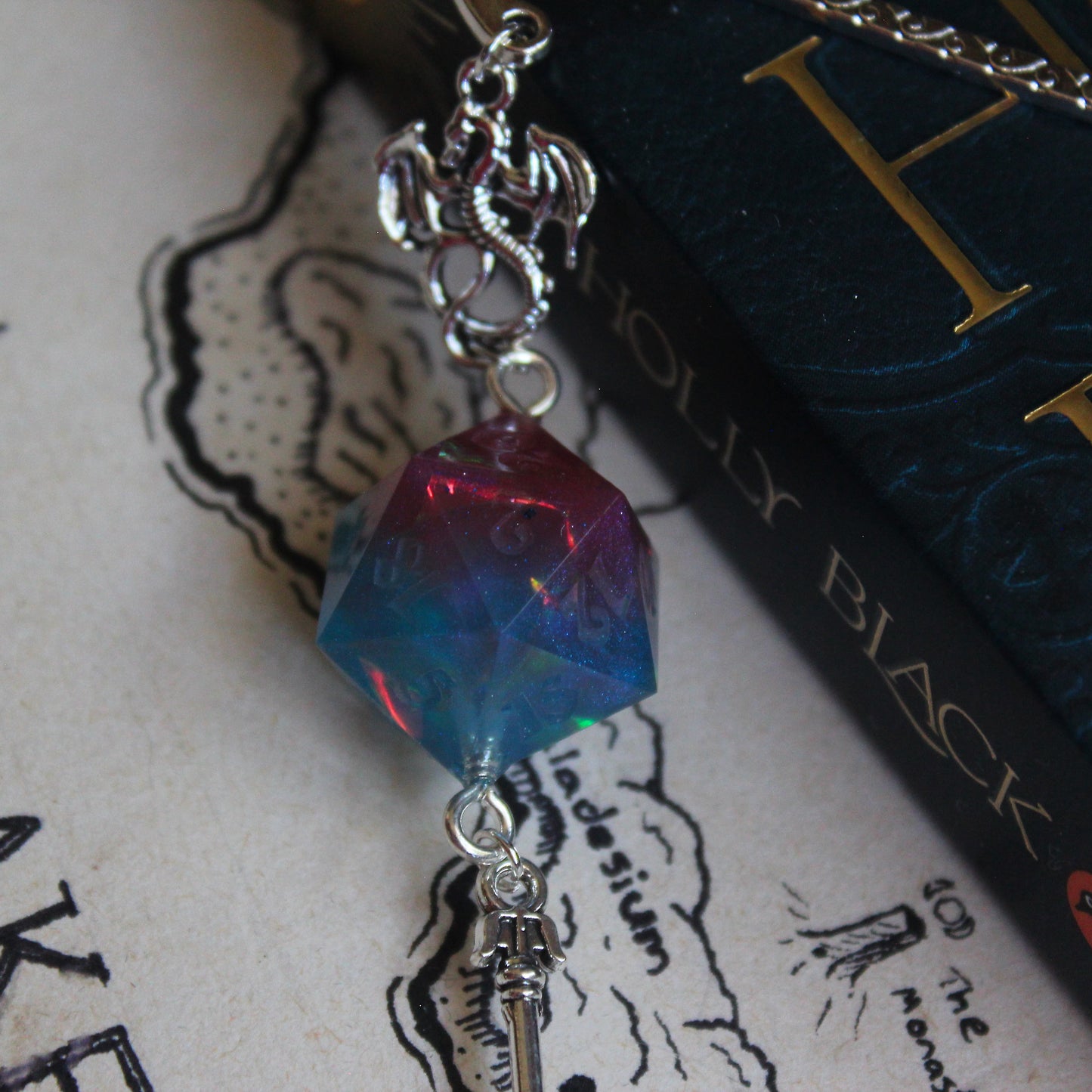 Lollypop Metal Bookmark with Dice