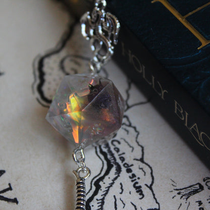 Hexe the Cat Metal Bookmark with Dice