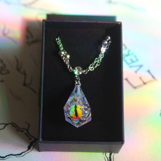 Rainbow Dragon Eye Dice Necklace