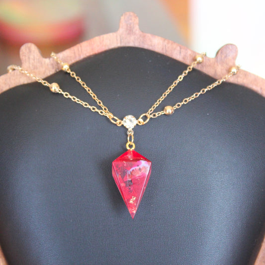 Astarion in Fire Red Dice Necklace