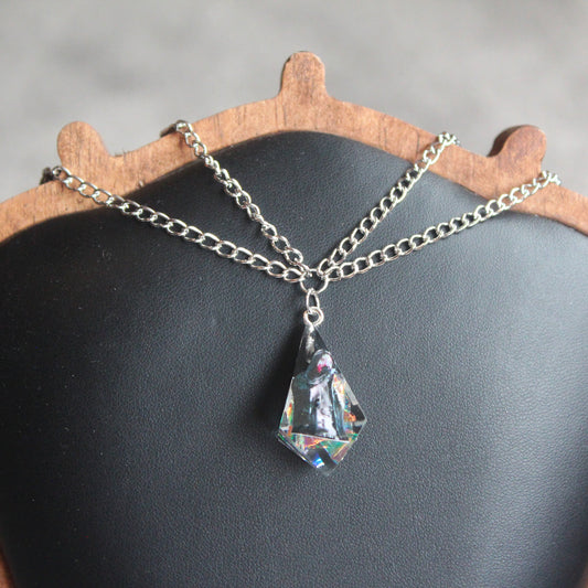 Vessel in Black Ink Dice Necklace