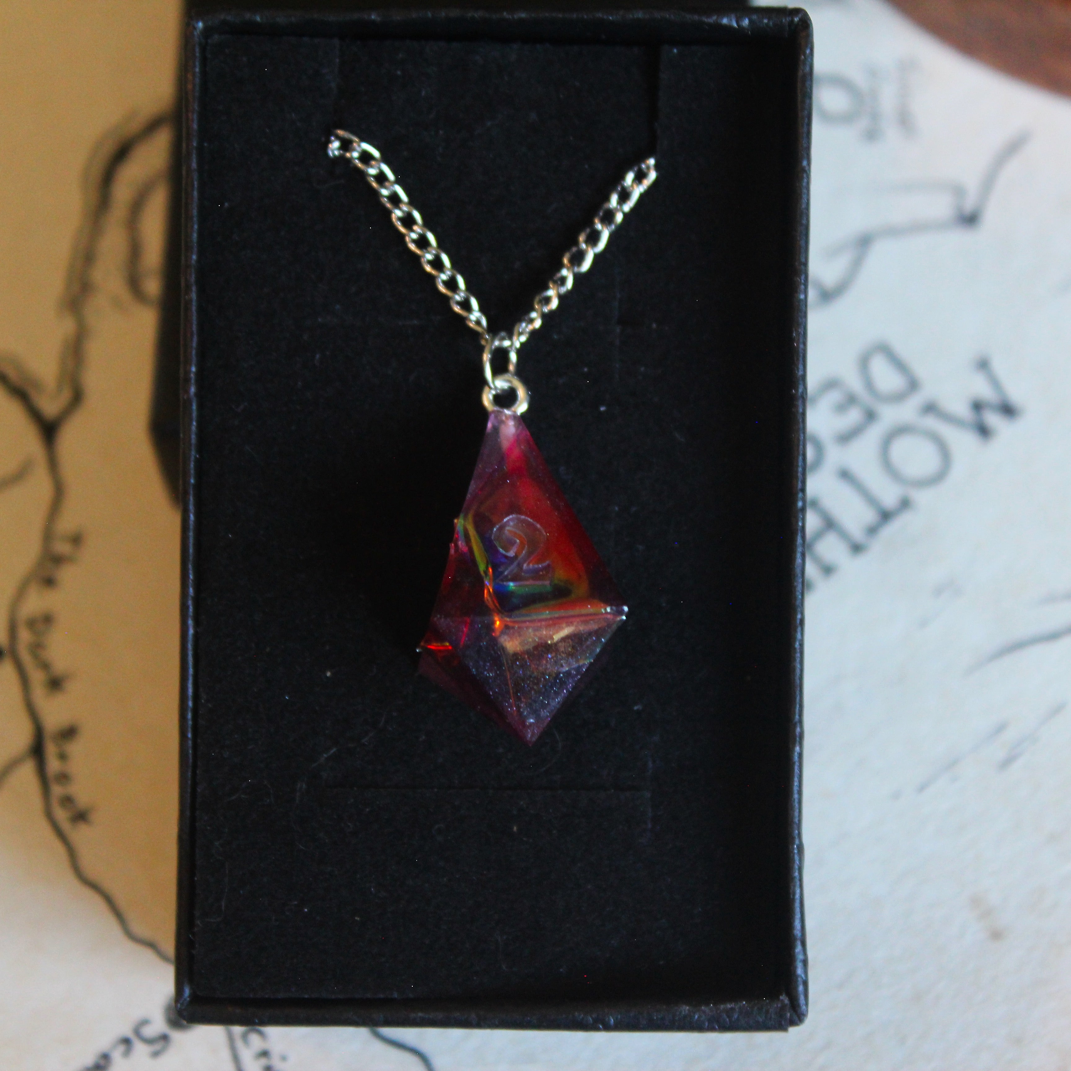 Autumn Leaves Dice Necklace