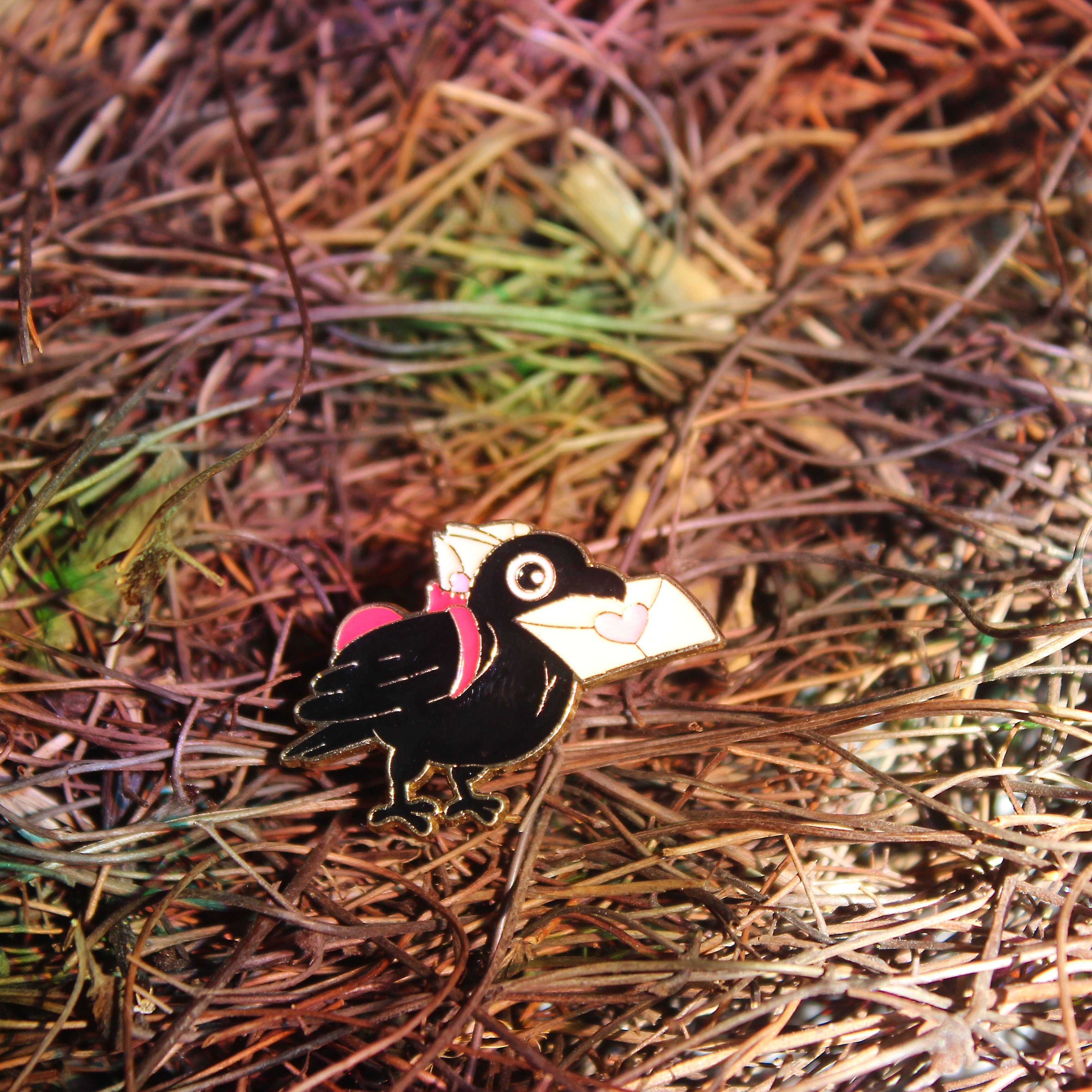 Love Letter Raven D&D Enamel Pin