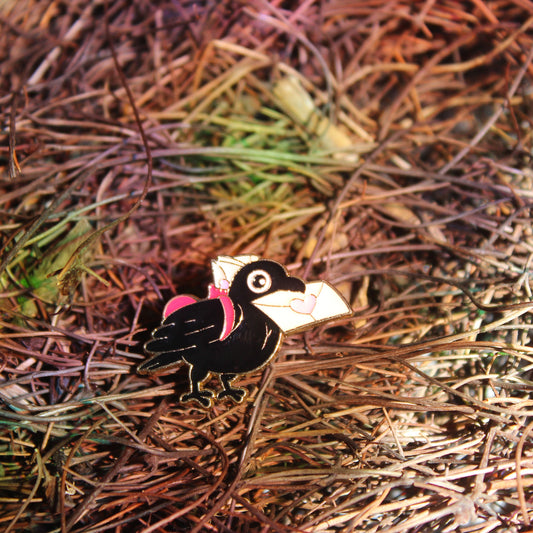 Love Letter Raven D&D Enamel Pin