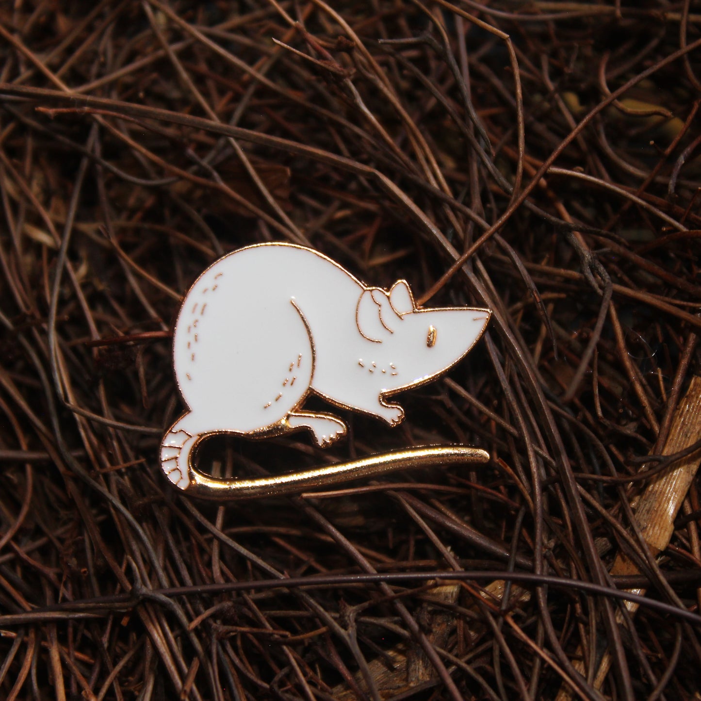 White Rat Pin