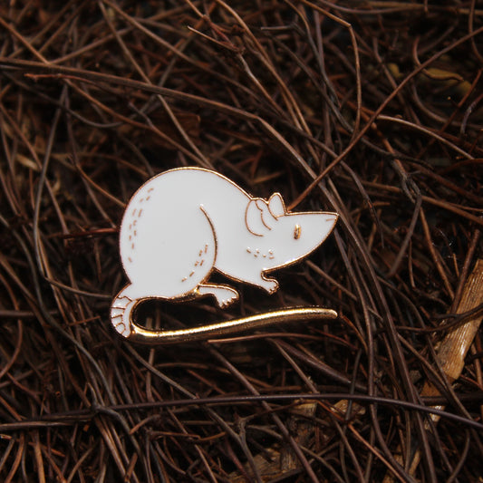 White Rat Pin