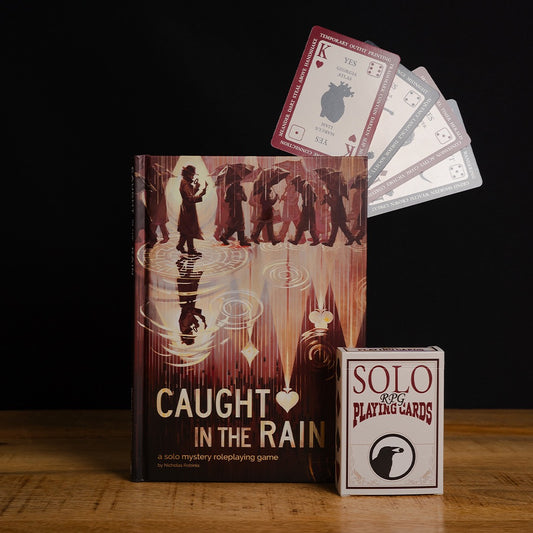 Caught in the Rain Book + Solo RPG Cards Bundle