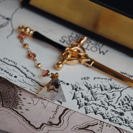 Garden Witch's Dried Flower Hair Sword with Dice