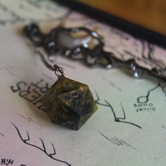 Witch of the Moon Hair Stick with Dice