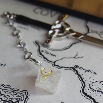 Enchanted Moon & Stars Hair Sword with Dice