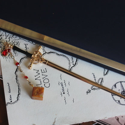 The Ruby Realm Hair Sword with Dice