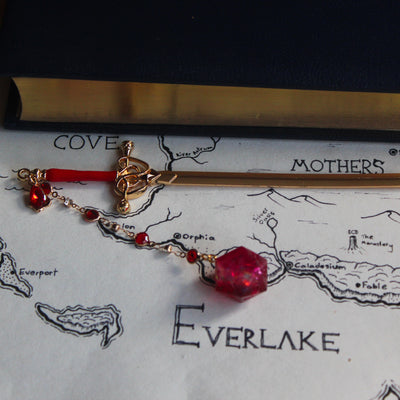 Red as Rubies Hair Sword with Dice