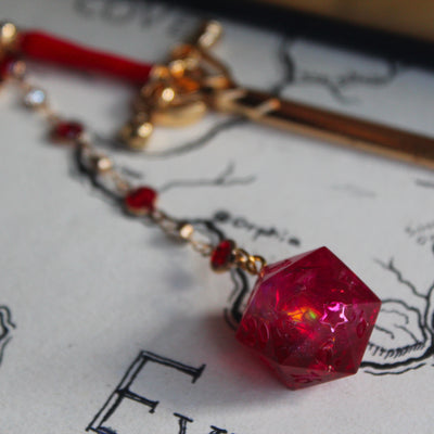 Red as Rubies Hair Sword with Dice