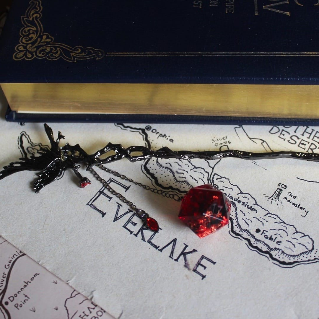 Treasure of the Raven Hair Stick with Dice