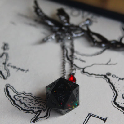 Treasure of the Raven Hair Stick with Dice