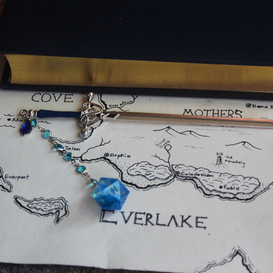 Sapphire of the Golden Galaxy Hair Sword with Dice