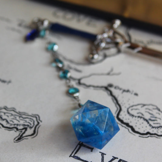 Sapphire of the Golden Galaxy Hair Sword with Dice