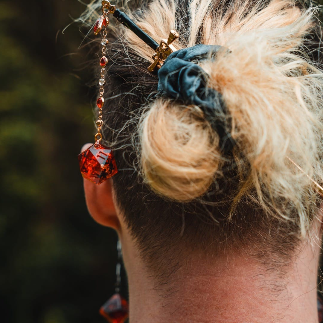 Vampire of the Woods Hair Sword with Dice