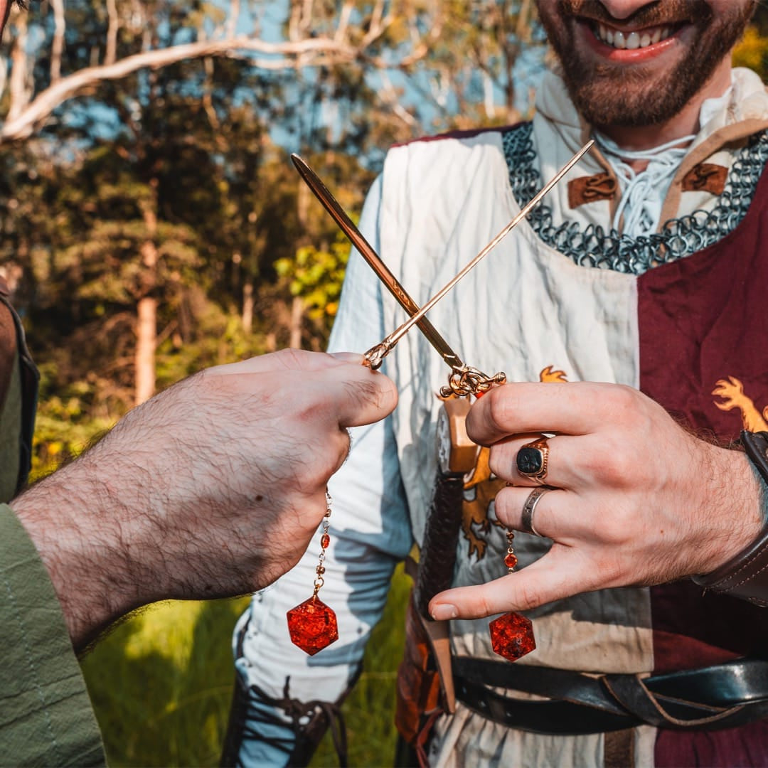 Vampire of the Woods Hair Sword with Dice