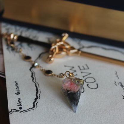 Pink Flower of the Fairies Hair Sword with Dice