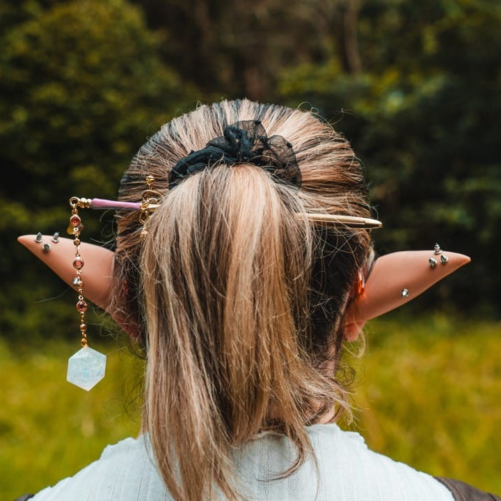 Elven Blushblade Hair Sword with Dice