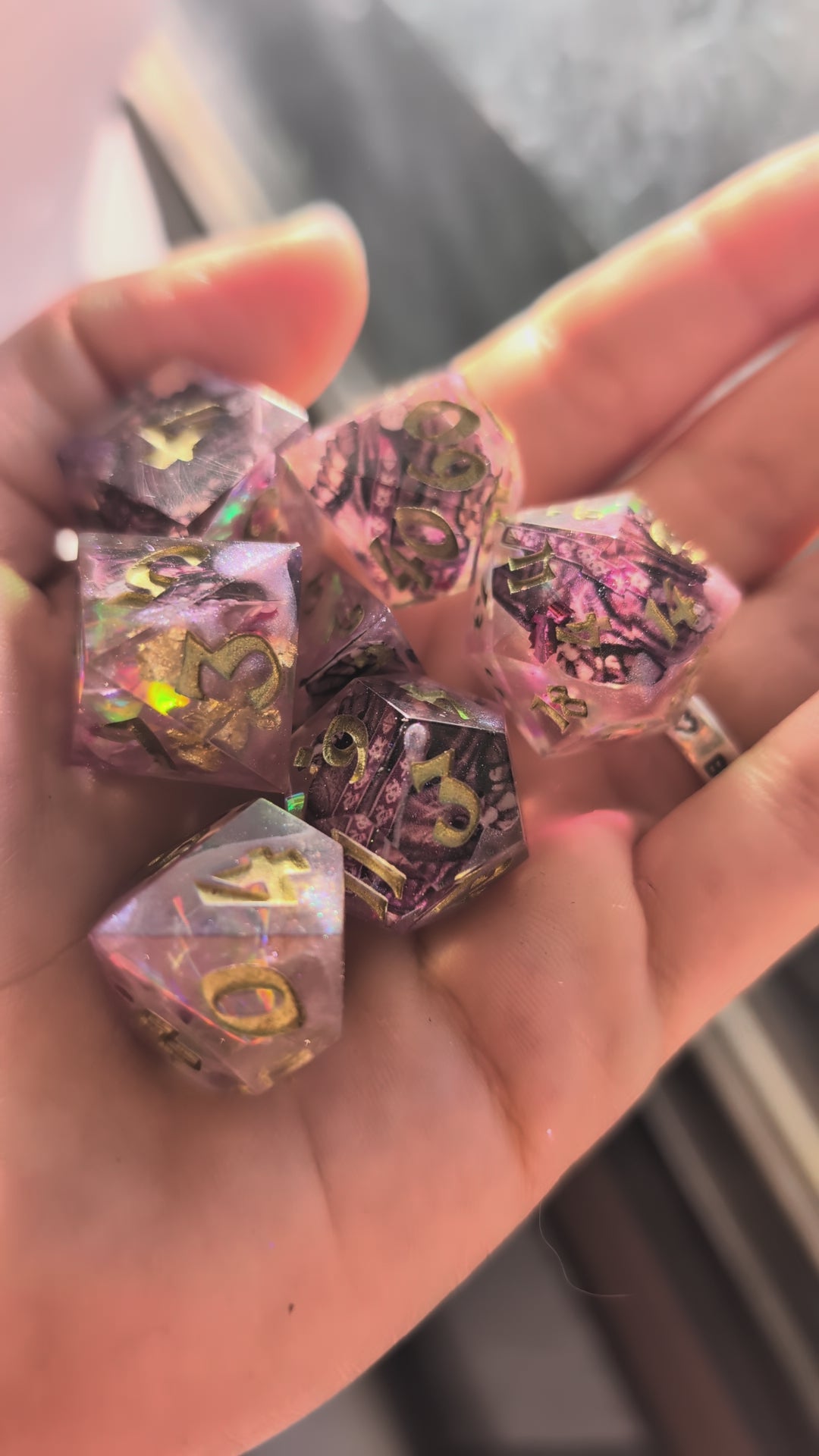 Whee Whoo 7-Piece Polyhedral Dice Set