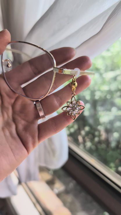 Floral Glasses Charms