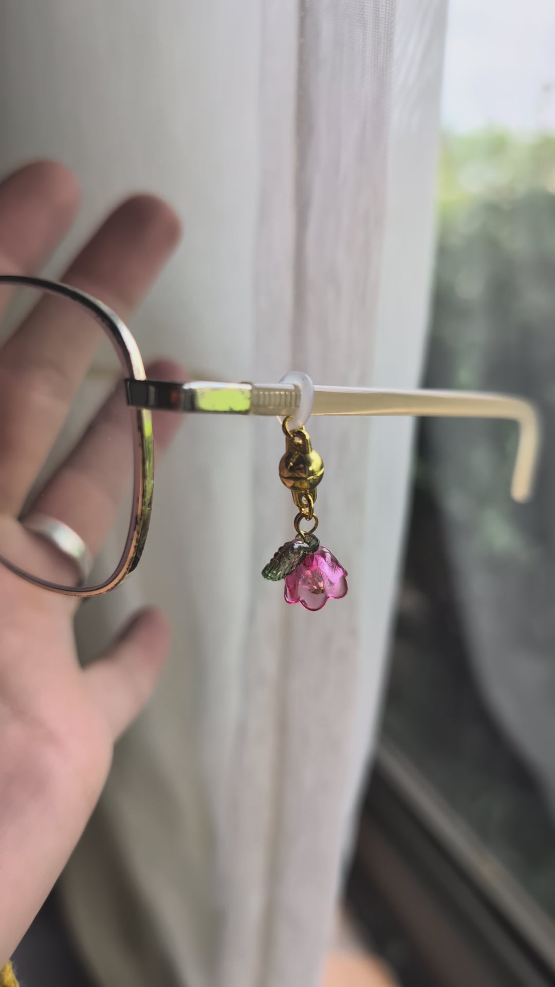 Pink Lily of the Valley Glasses Charm