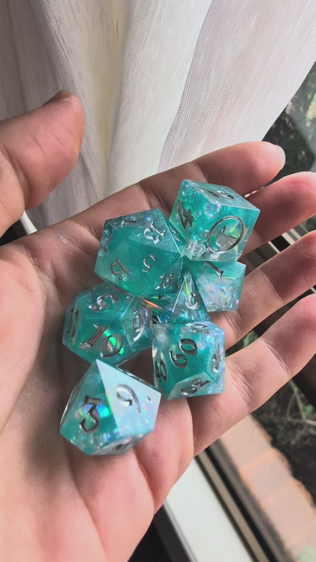 Load video: Under the Sea 7-Piece Polyhedral Dice Set