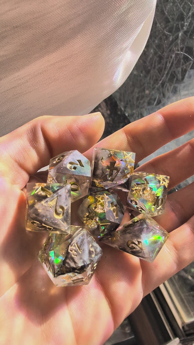 Icarus & the Sun 7-Piece Polyhedral Dice Set
